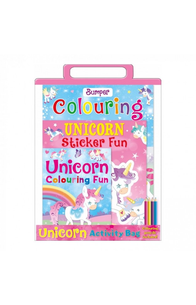 Bumper Bag - Unicorn Activity Book (Coloring Pencils Included)