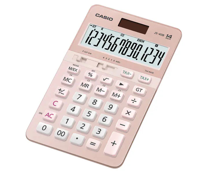 Casio JS-40B 14-Digits Heavy Duty Calculator Pink