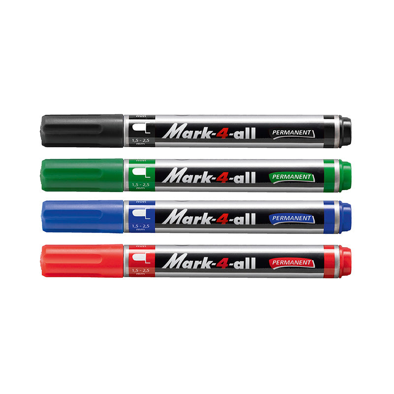 Mark-4-all Permanent Marker (blue, Black, Red, Green)