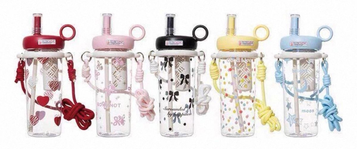 800Ml Lifestyle Water Bottle With Tea Filter & Strap - Assorted Colour
