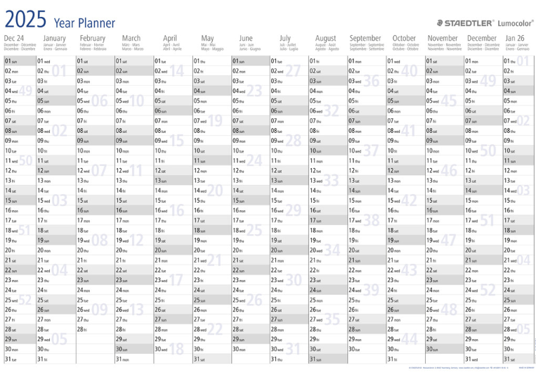 Staedtler Year Planner for 20xx 641YP-1