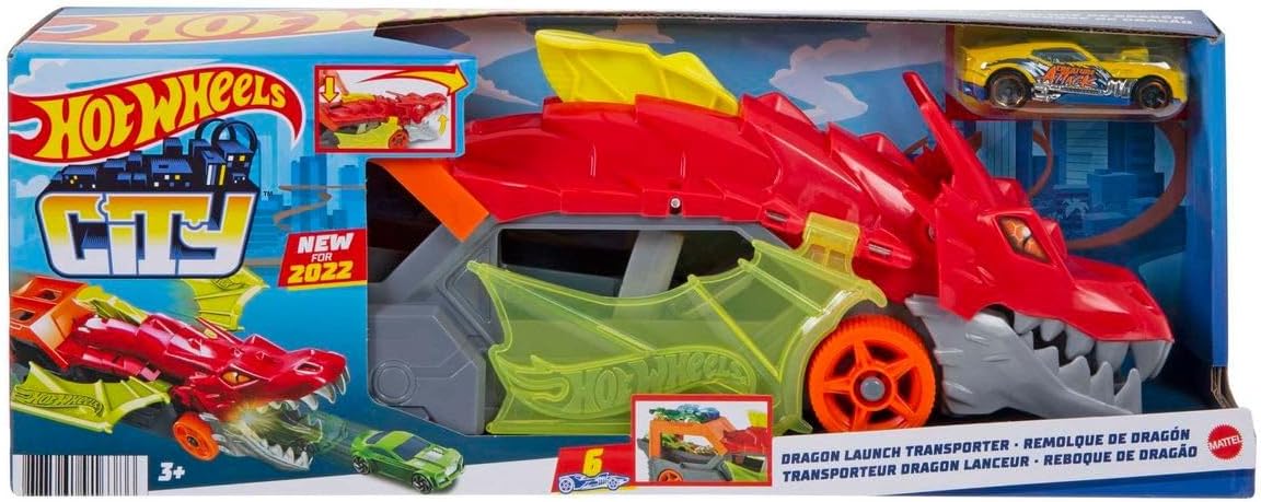 MATTEL HOT WHEELS DRAGON LAUNCH TRANSPORTER