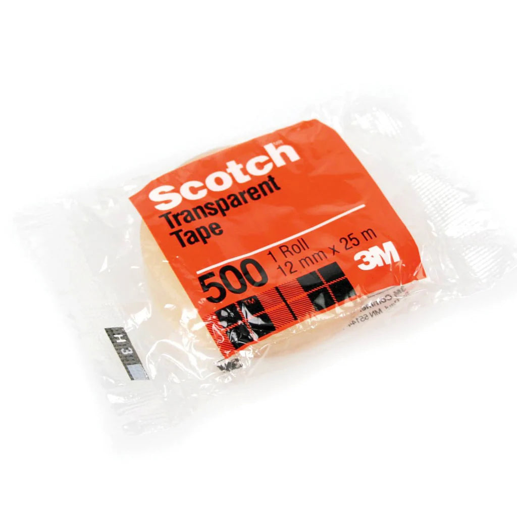Scotch® 500 Utility Transparent Tape, 12mm x 25m