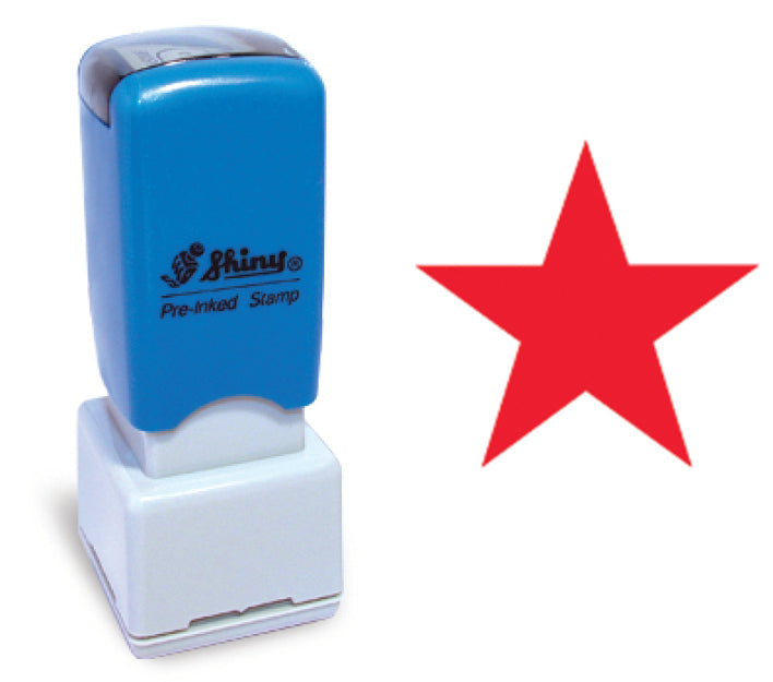 Pre-inked Handy Stamp - Star Red