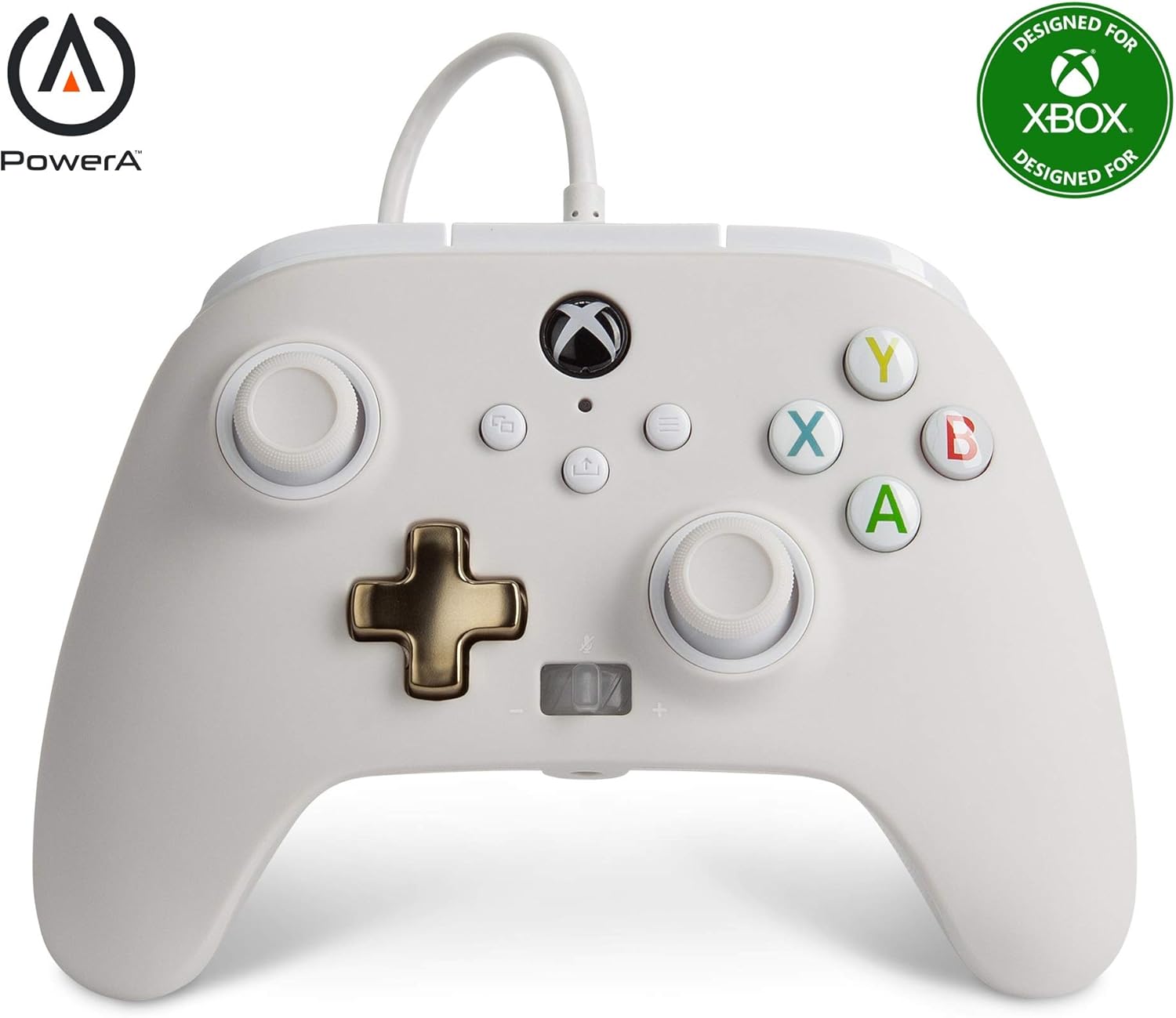 PowerA Enhanced Wired Controller for Xbox Series X|S, Xbox One, Windows 10/11, White - Mist (Officially Licensed)