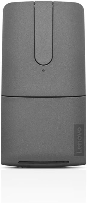Lenovo Yoga Mouse with Laser Presenter, 2.4GHz Wireless Nano Receiver & Bluetooth 5.0, Award-Winning Ergonomic V-Shape, Adjustable 1600 DPI, Optical Mouse, GY50U59626, Iron Grey, gray