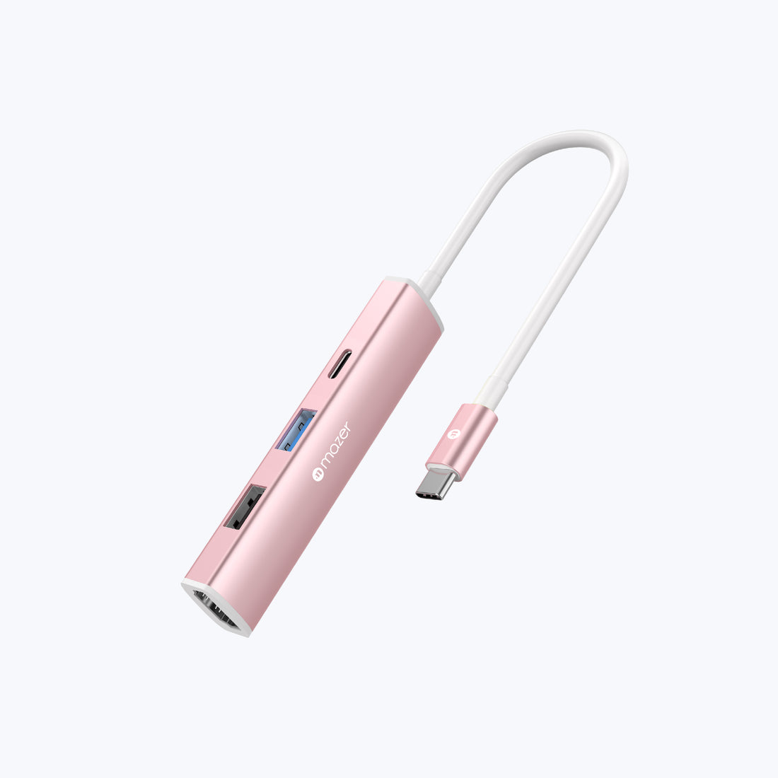 Mazer InfiniteLinkHub Slim Hub51 4-in-1 USB C Multimedia Mobile Hub Blush