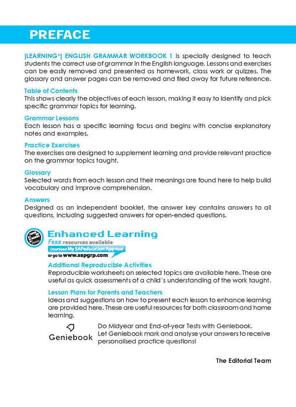 LEARNING+ ENGLISH GRAMMAR Workbook 1