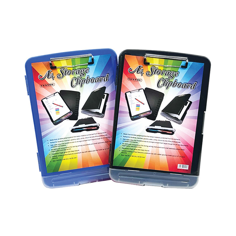 CENTRE PP Storage Clipboard with Dedicated Stationery Compartment A4