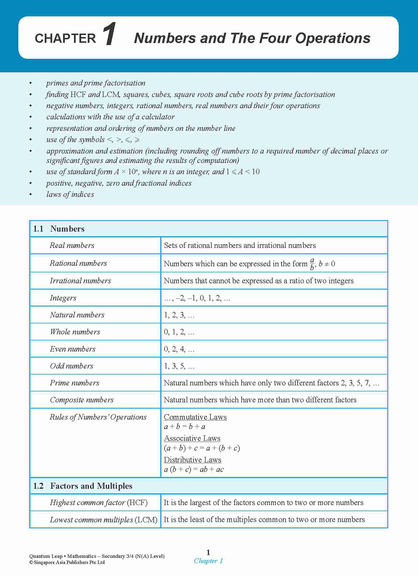 Secondary 3/4 Quantum Leap N(A)-Level Mathematics -2nd Edition