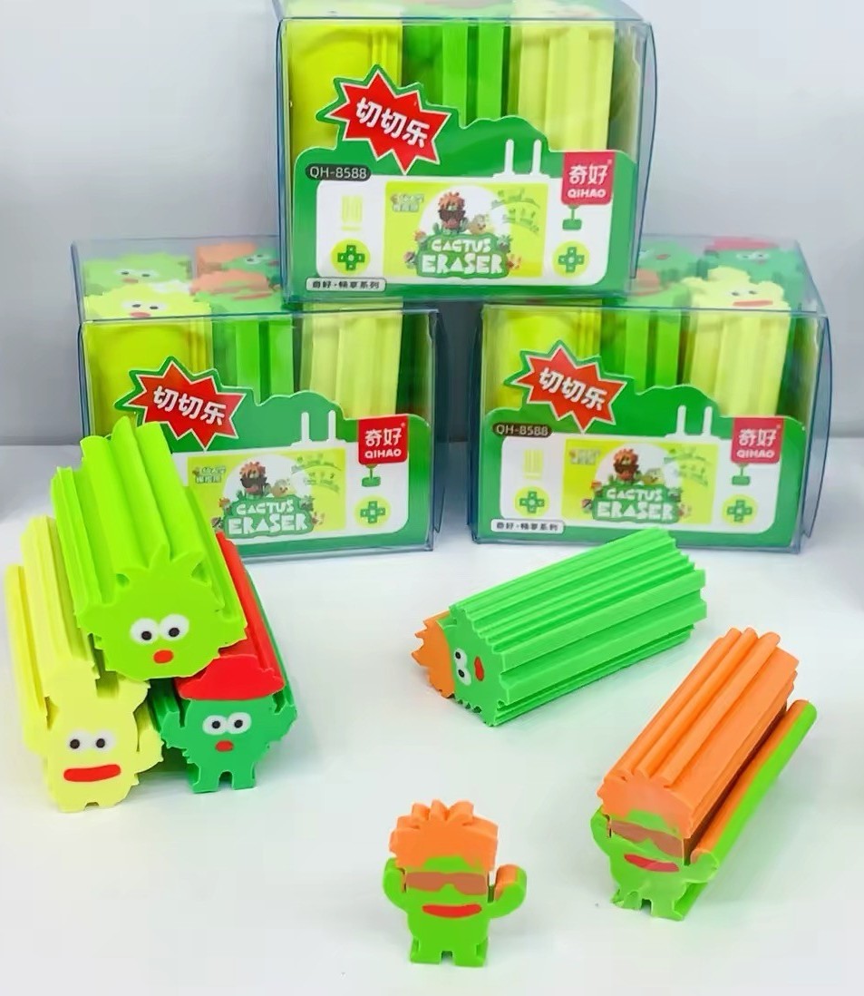  Cactus Eraser Set – 6pcs Set 