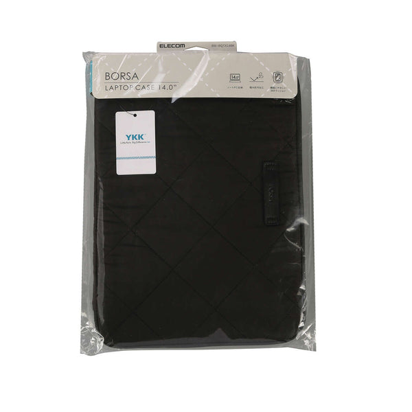 ELECOM PC Inner Bag Quilted Inner Case Cross Stitching 14-inch Black