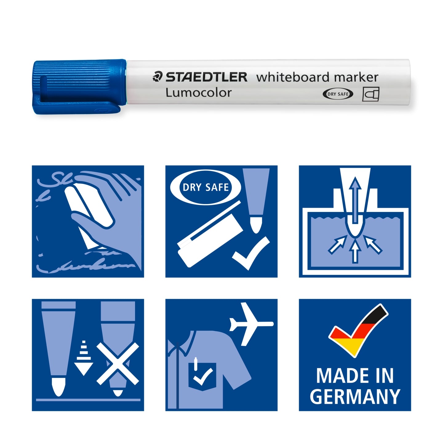 STAEDTLER LUMCOLOR WHTBOARD MARKR 351 BLUE