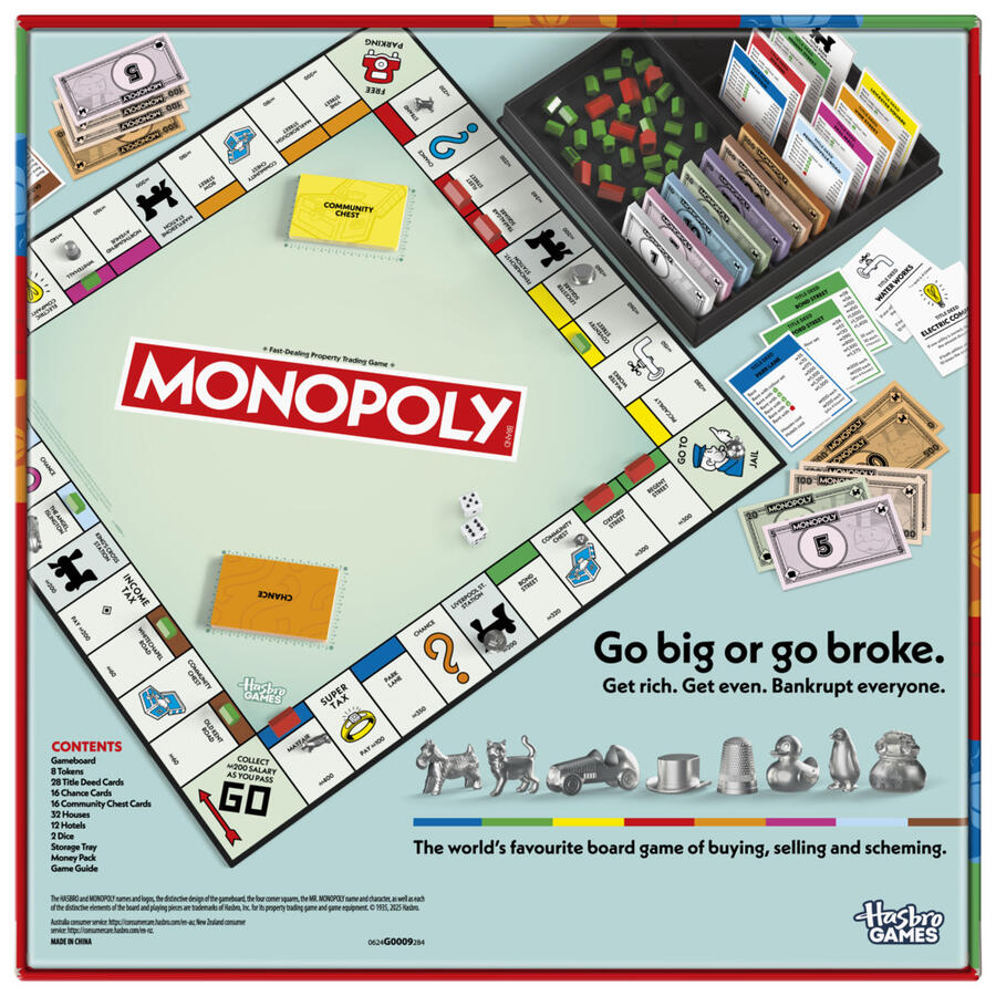 HASBRO MONOPOLY THE CLASSIC BOARD GAME UK VERSION