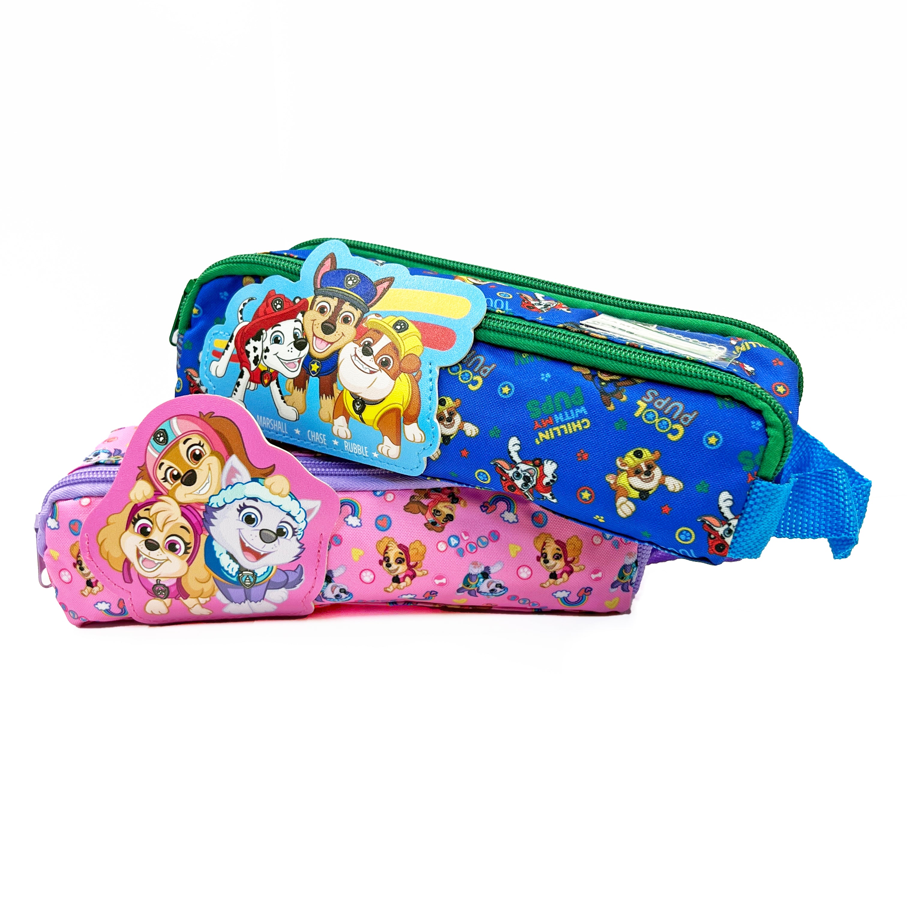 PAW PATROL DOUBLE ZIP PENCIL BAG PINK 