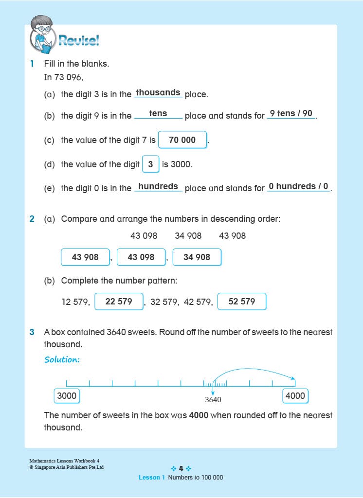  Mathematics Lessons Workbook 4