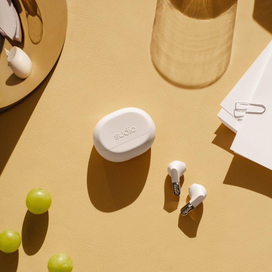 Sudio N3 True Wireless Earbuds Milky White