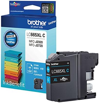 Brother LC665XLC Original Ink Cartridge Compatible with MFC Series, 1200 Pages, Cyan