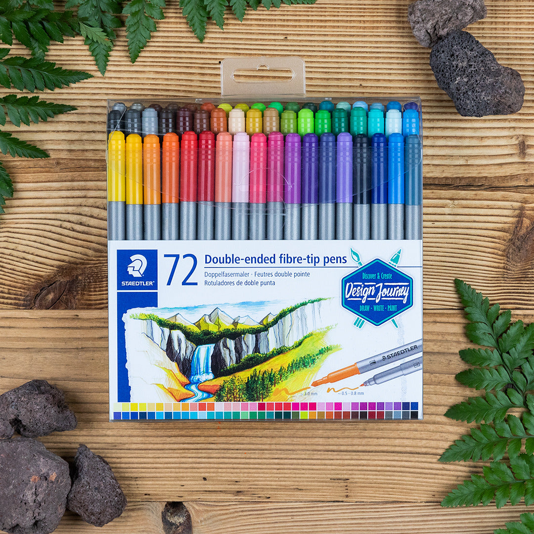 STAEDTLER DOUB-ENDED FIBRE-TIP PENS 72COL