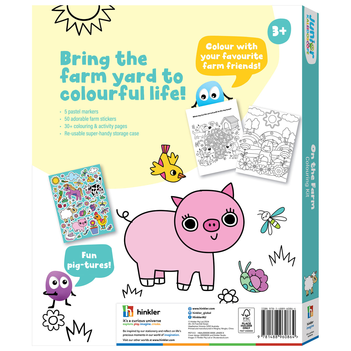 Jr Kaleidoscope Colouring Kit On the Farm
