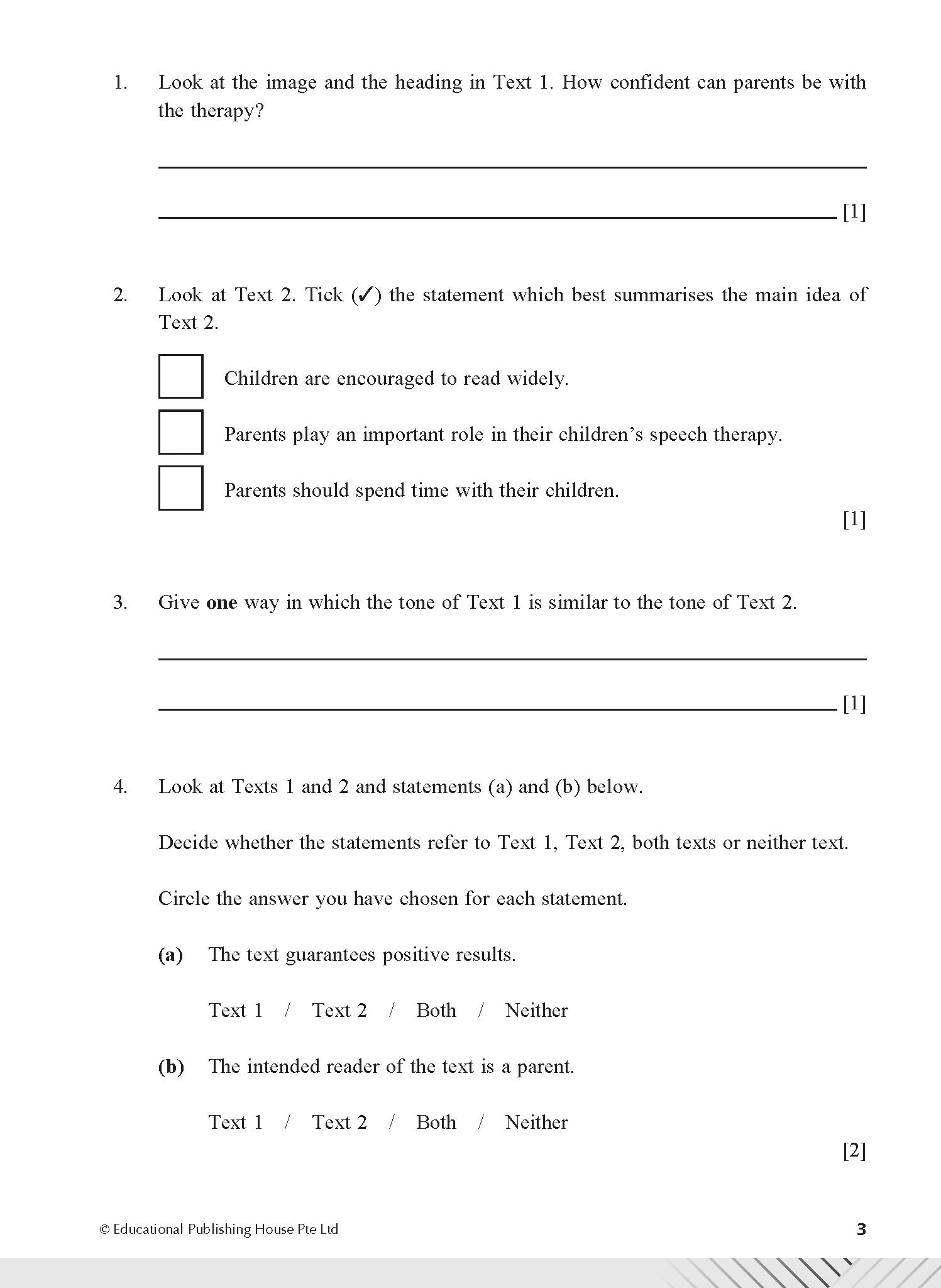 Secondary 3 Normal Academic/G2 English Examination Practice