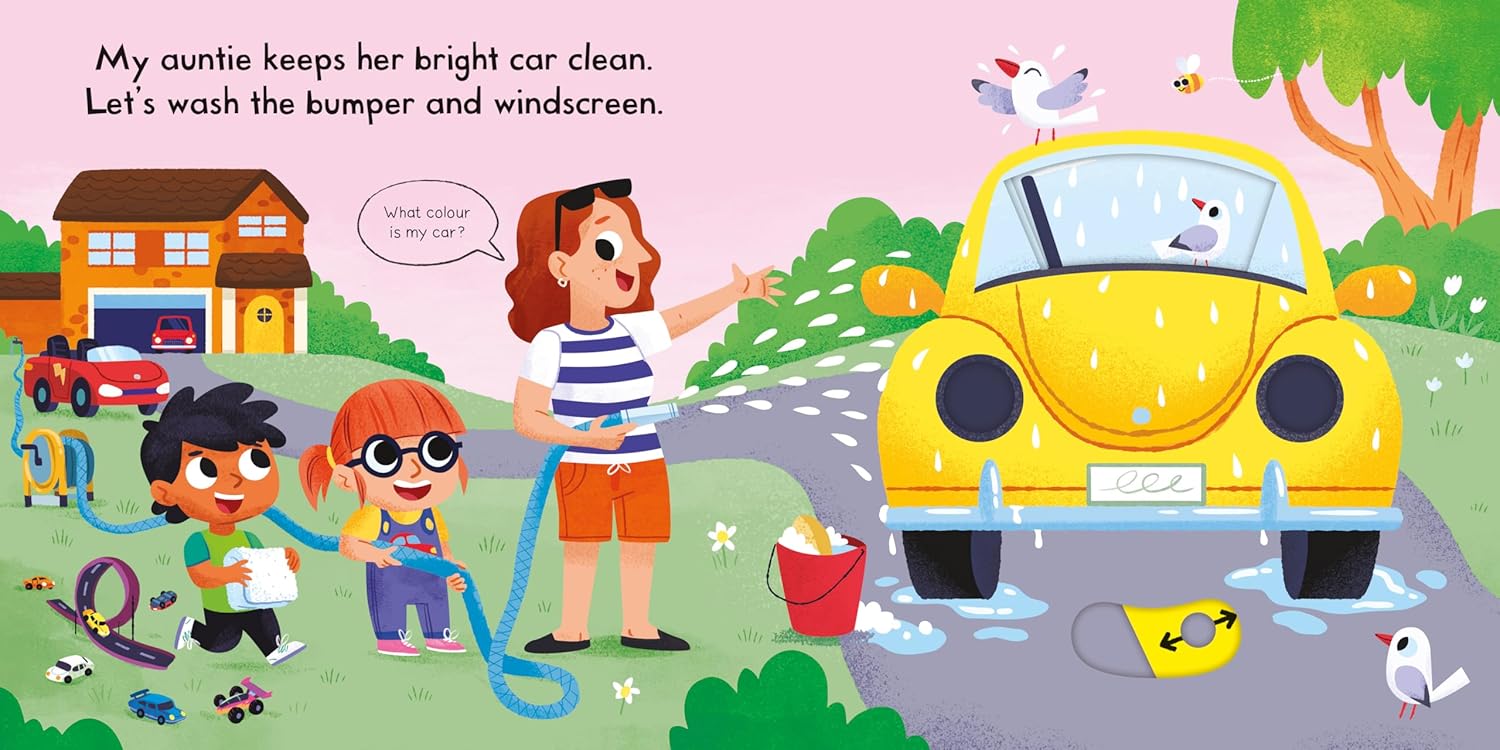 Busy Cars : A Push, Pull, Slide Book (Campbell Busy Books) Board Book – Hardcover