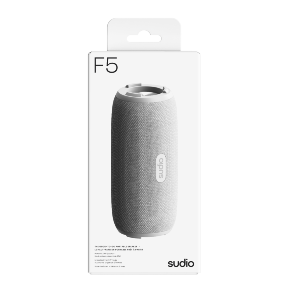 Sudio F5 Portable Bluetooth Speaker – White