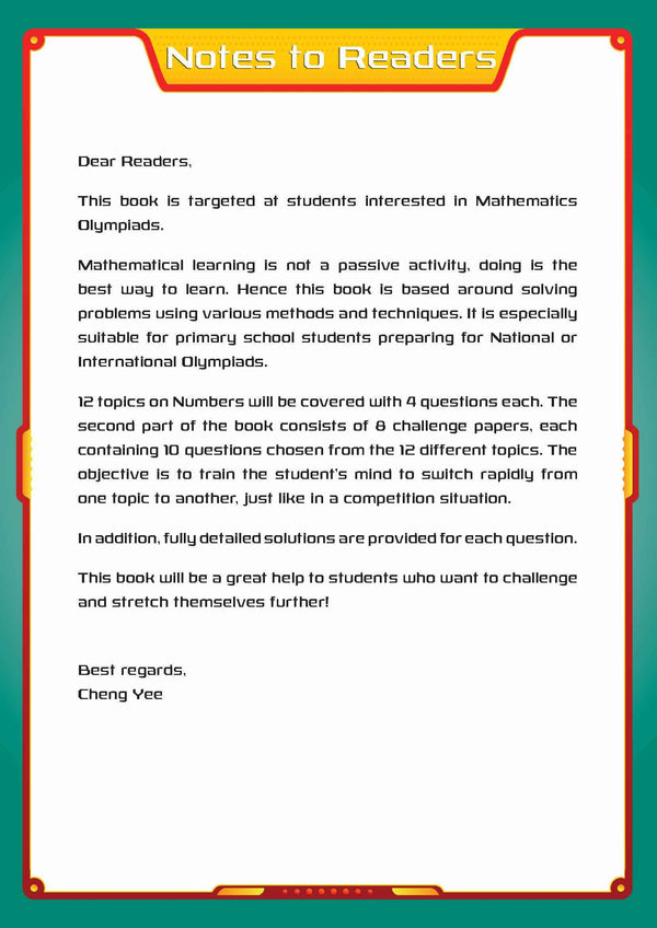 Primary 5 Super IQ Maths Olympiad NUMBERS Level 6 (11-12 years)