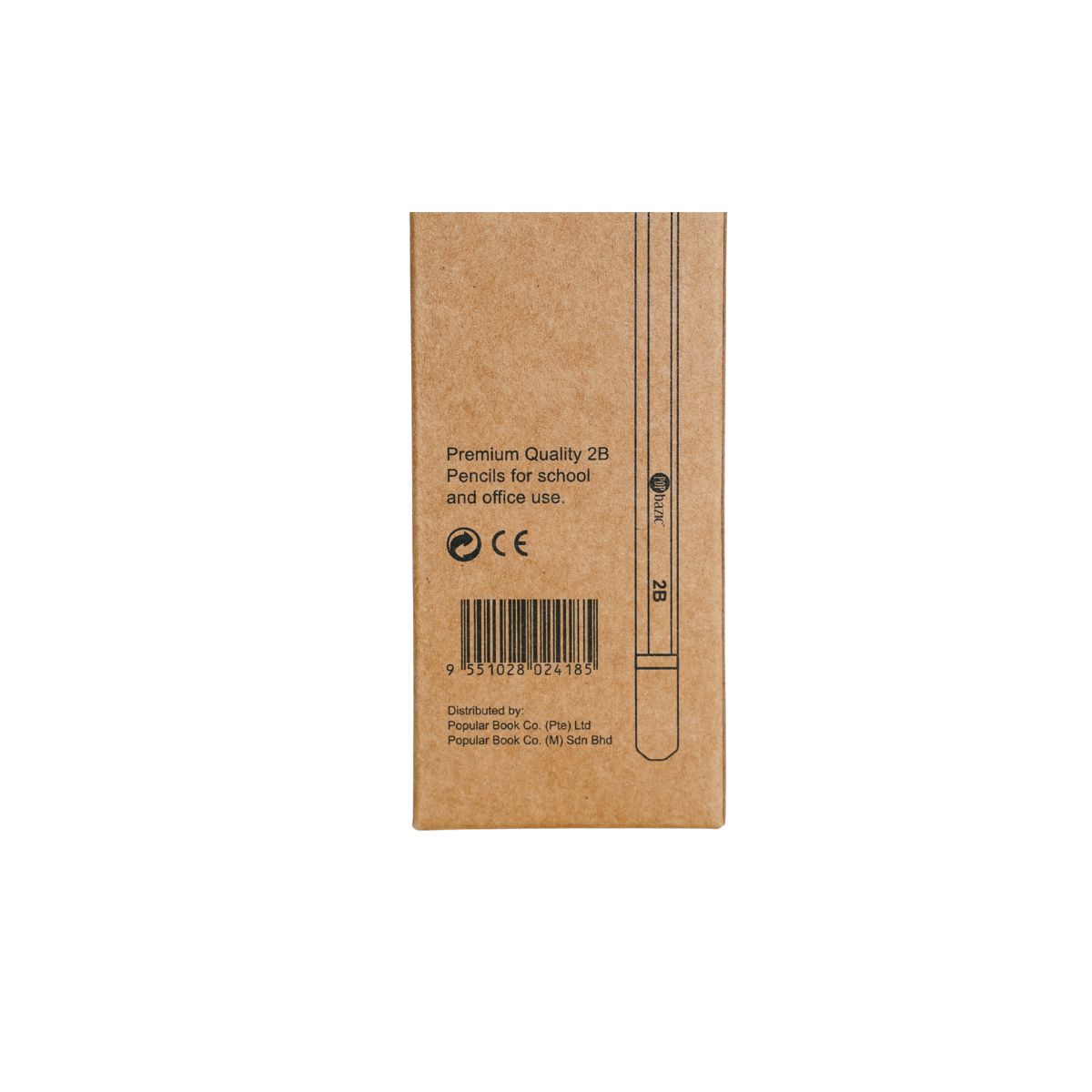 Pop Bazic 2B Pencils 1107 Blue/Silver (12-Pieaces)