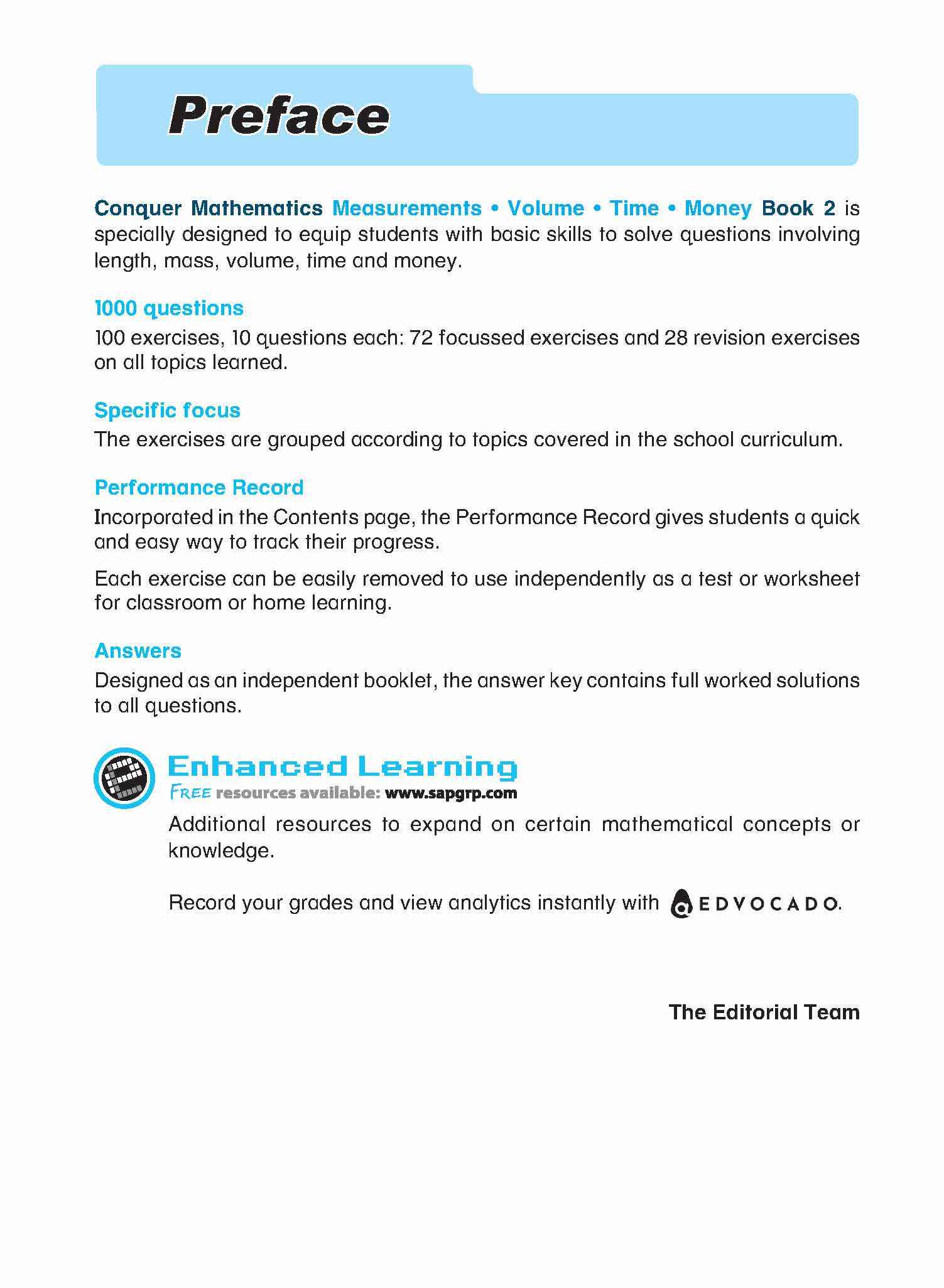 Primary 2 Conquer Mathematics Measurements • Volume • Time • Money Workbook 2 - 3rd Edition
