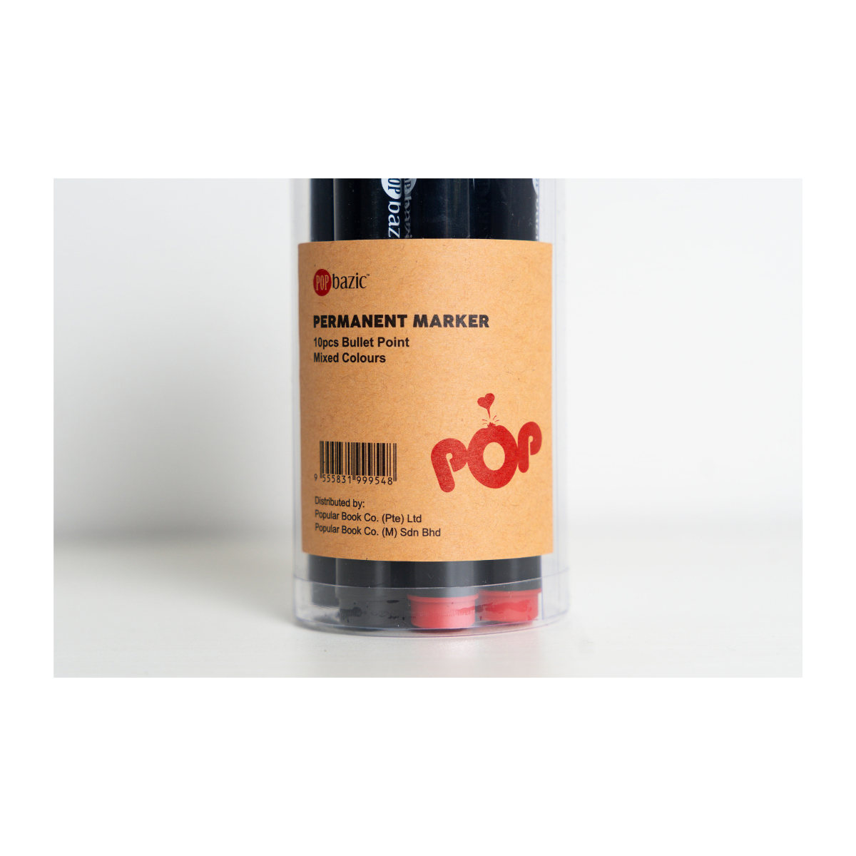 Pop Permanent Marker Set - 10 Pieces Mixed Colours (PB-PM-103-MIX)