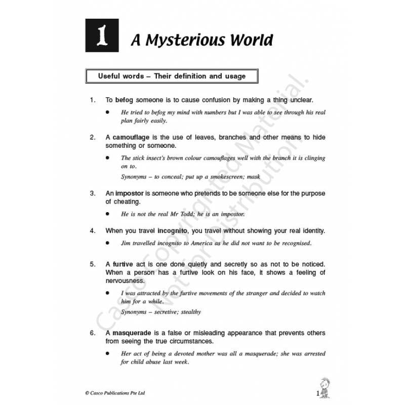 Primary 6 Vocabulary Workbook 6
