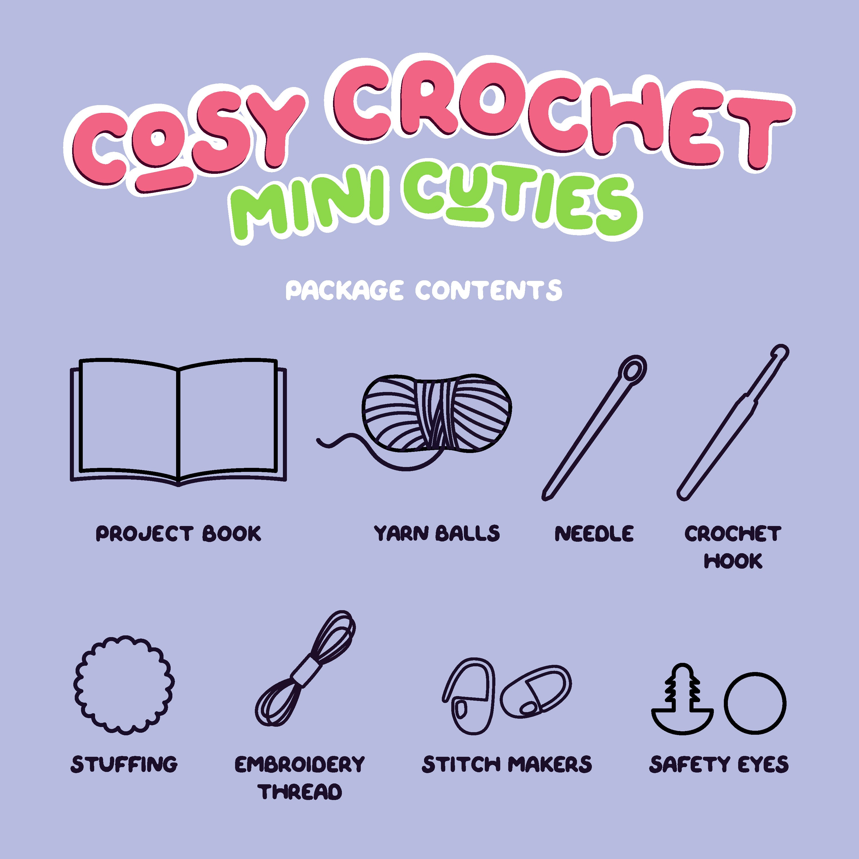 Cosy Crochet Mini Cuties Kit