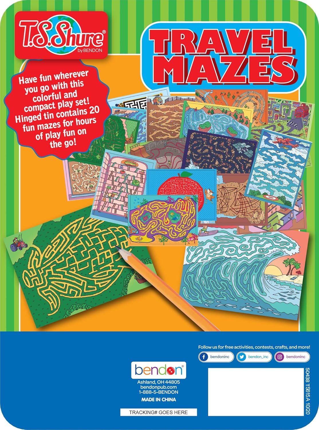 BENDON TRAVEL MAZES ACTIVITY TIN