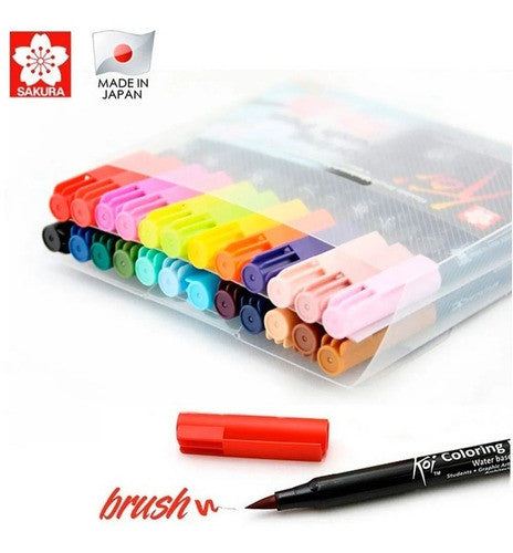 Sakura Koi Coloring Brush Pen Set with 24 Colors (XBR-24)