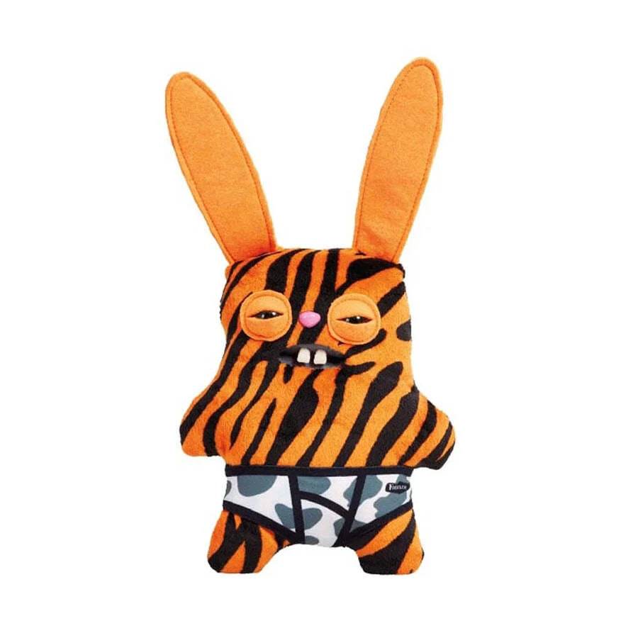 FUGGLER 9 INCH FUNNY UGLY MONSTER BUDGIE FUGGLER RABID RABBIT TIGER ORANGE