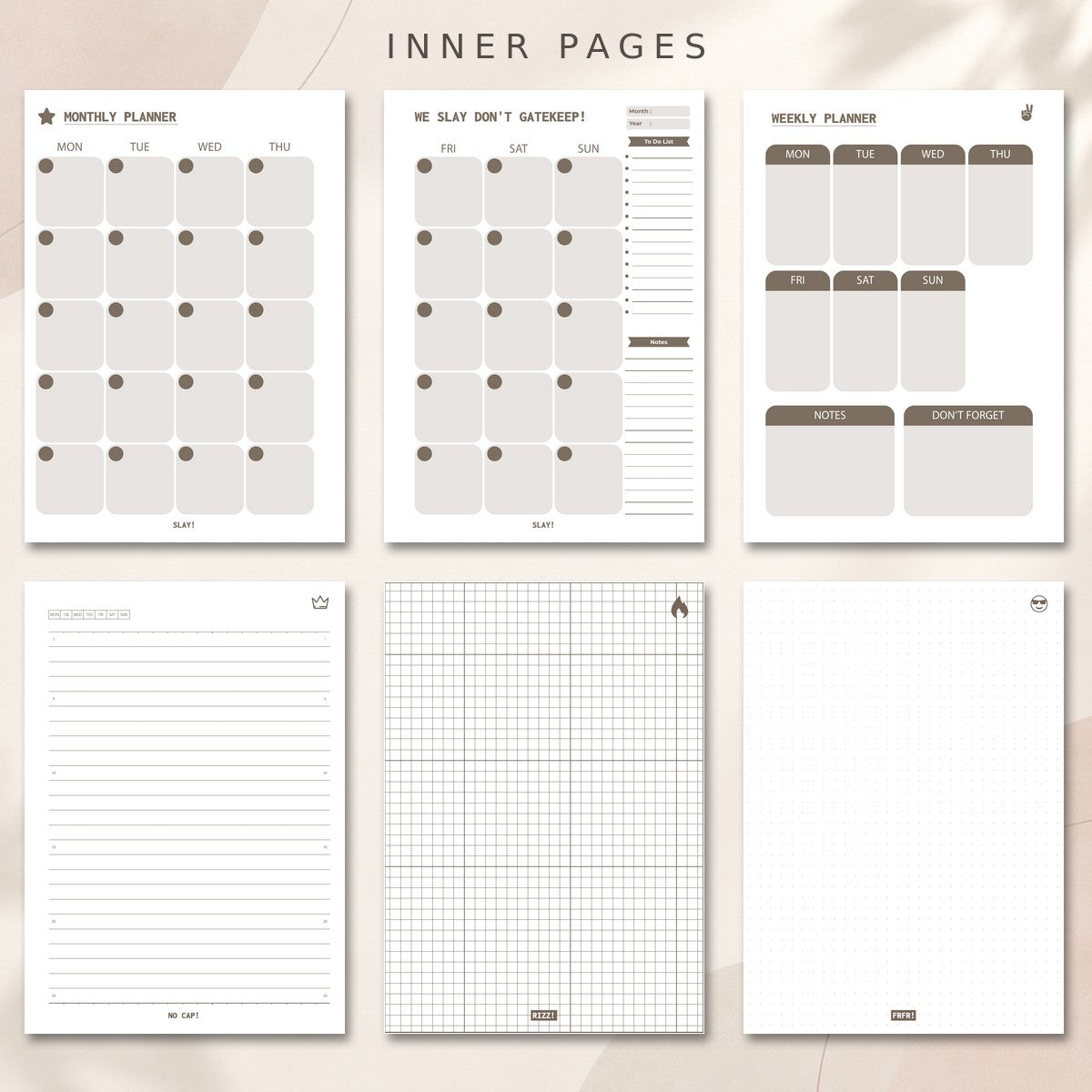 Undated Planner Notebook'26 A5 - Slang 