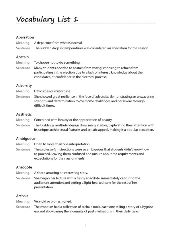 Secondary 4 English G3 Vocabulary MUSCLE – Strengthen Your Word Power