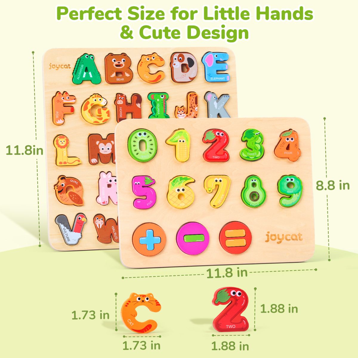 JOYCAT WOODEN BOARD NUMBER AND ALPHABET PUZZLES