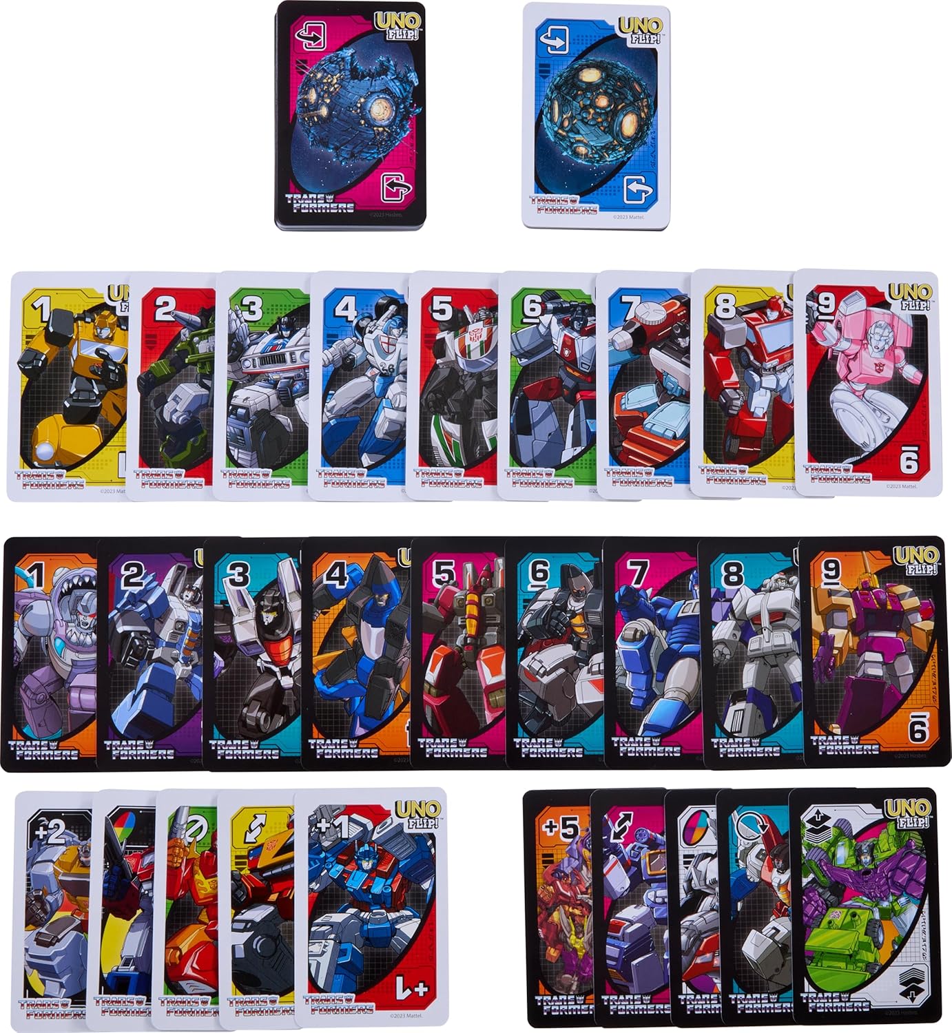 MATTEL UNO FLIP TRANSFORMERS