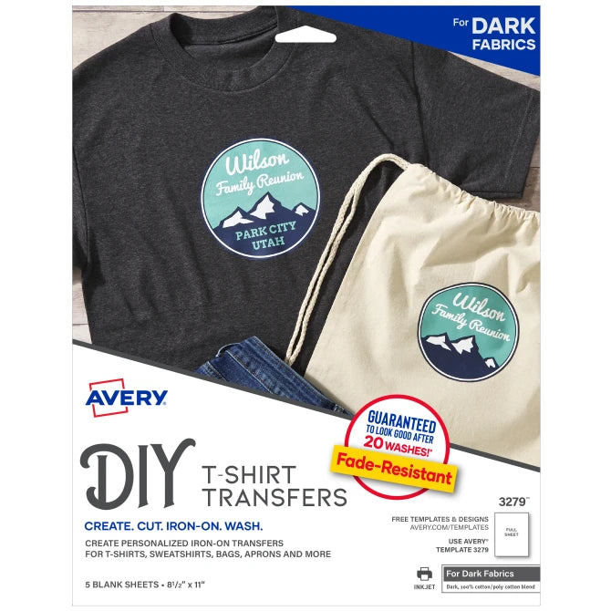 Avery Inkjet Dark T-Shirt Transfer 3279