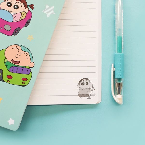CRAYON SHIN-CHAN A5 LINED NOTEBOOK - PINK