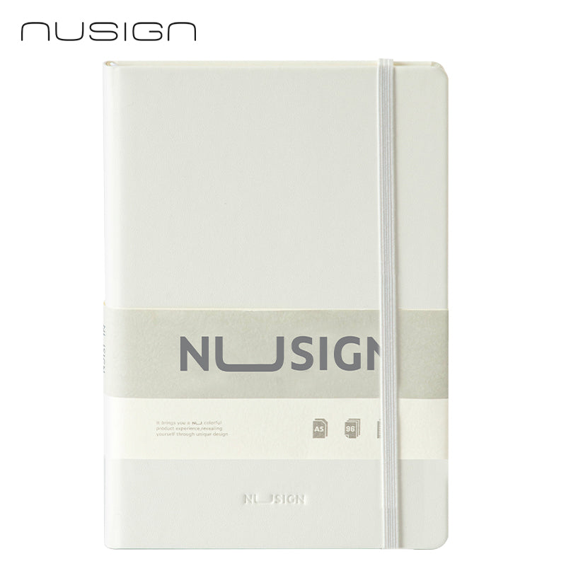 DELI NUSIGN  A5 PU NOTEBOOK WHITE ENS281