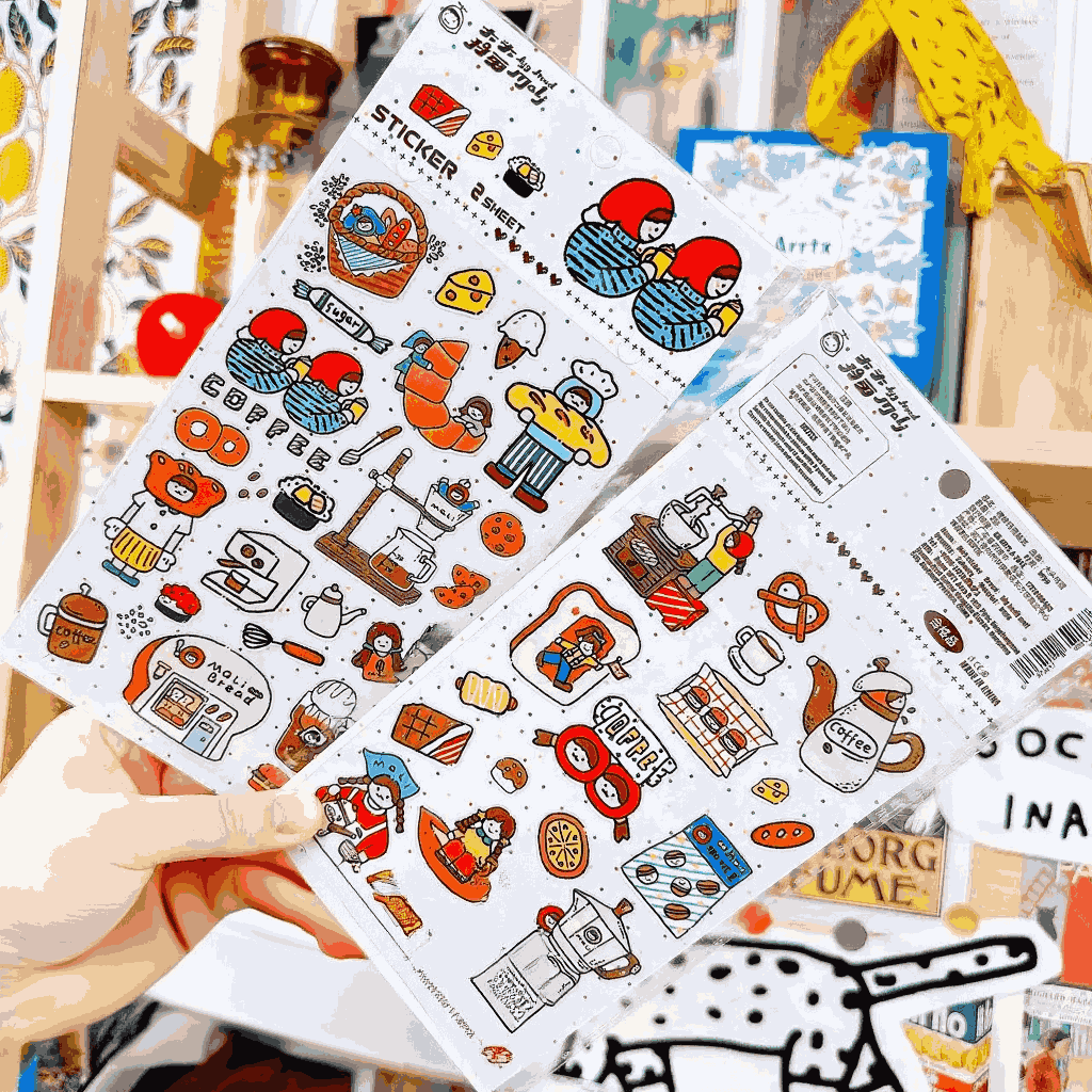 Pvc Sticker 2'S Set - Coffee