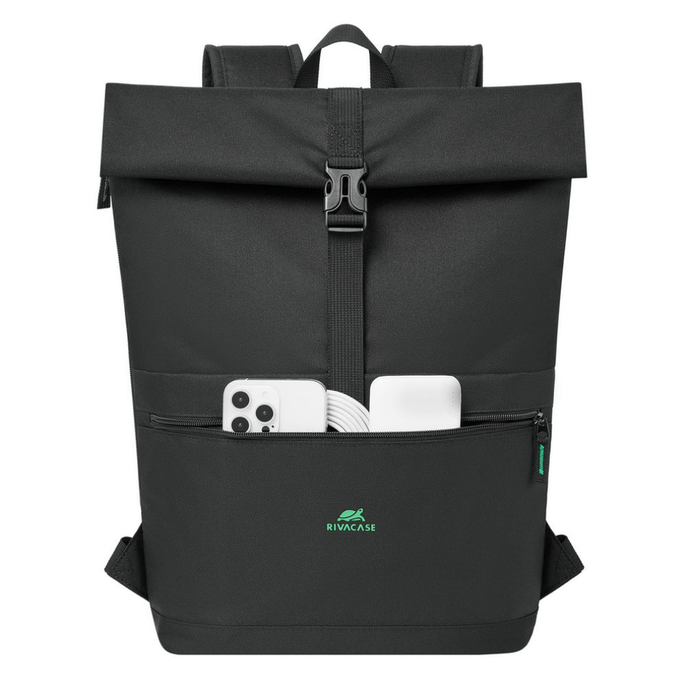 Rivacase 5567 Gremio-ECO Rolltop 15L Backpack - Black 
