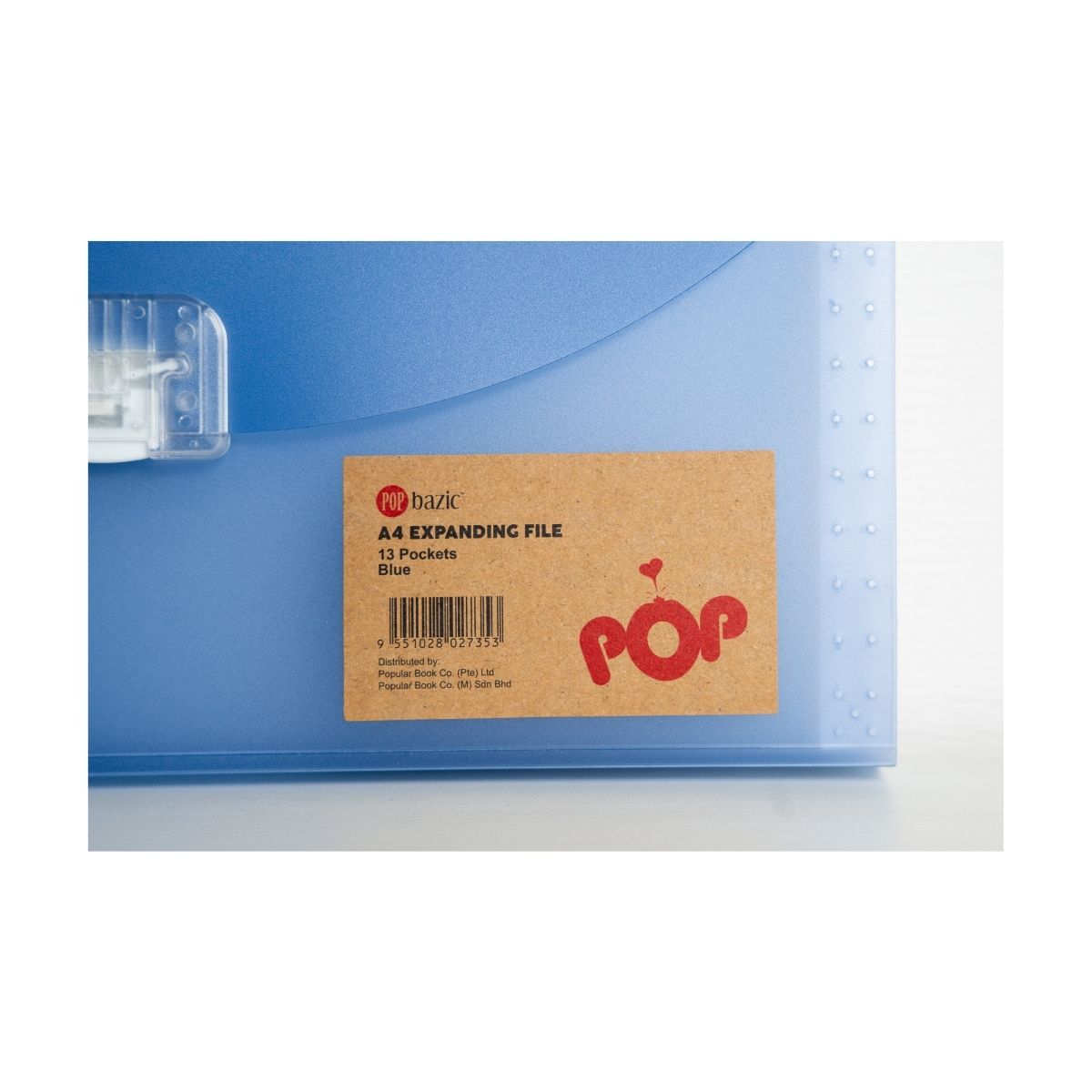 Pop Bazic A4 Expanding File 13 Pockets  - PB4045 Blue