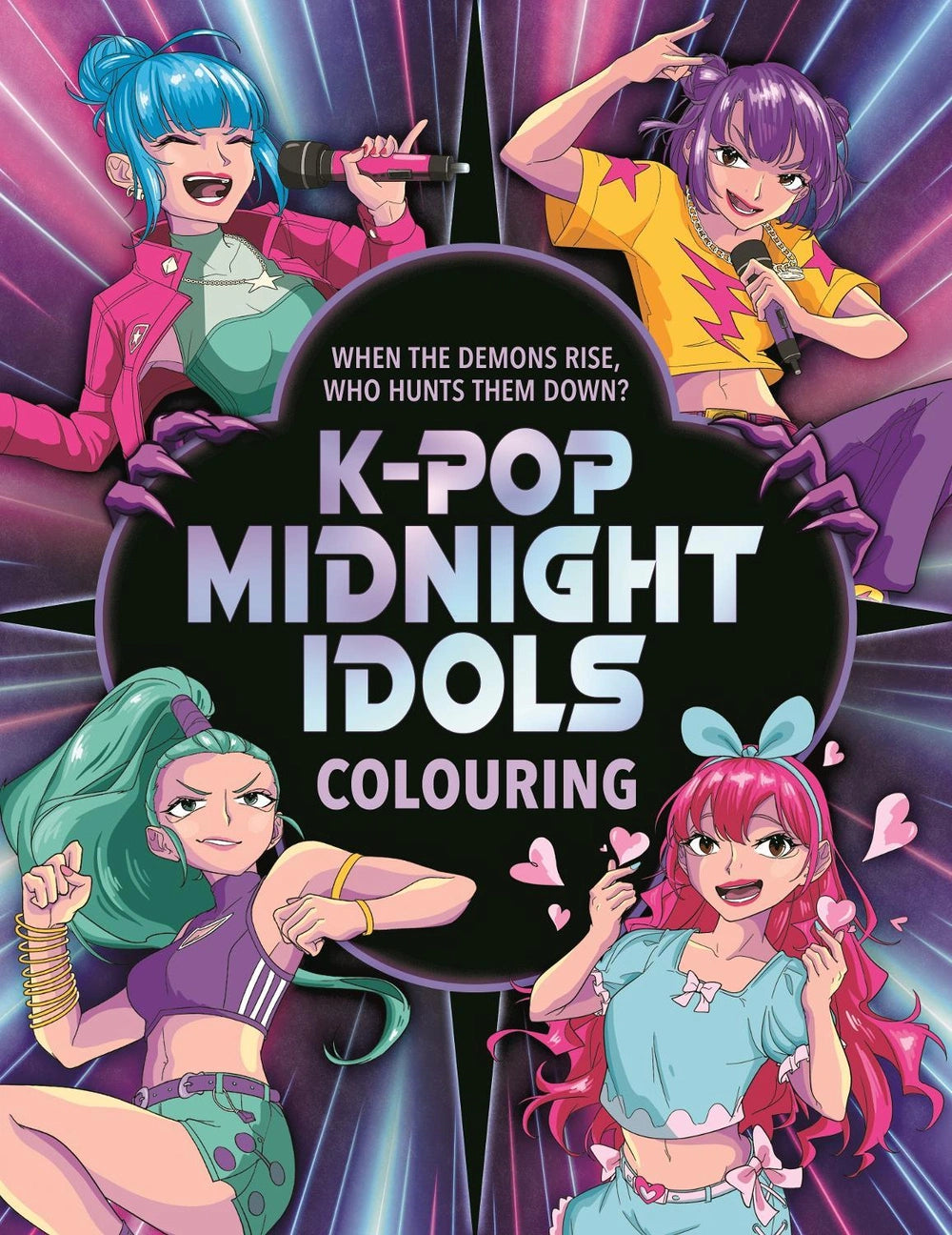 K-Pop Midnight Idols Colouring (Paperback)