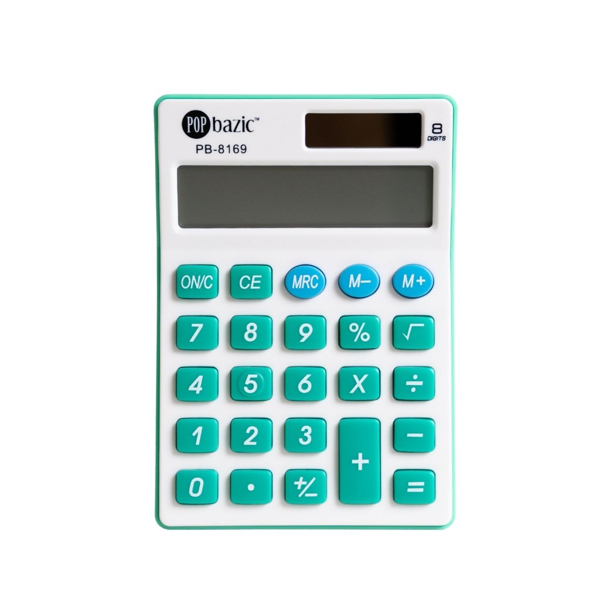 Pop Bazic 8-Digit Desktop Calculator Pb8169 Green