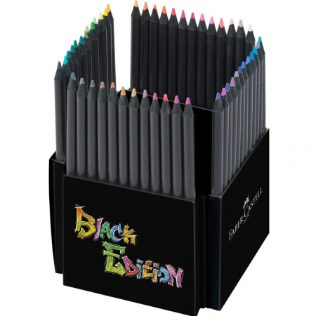 Faber-Castell Black Edition Colour Pencils in Cardboard, Box of 50-116450