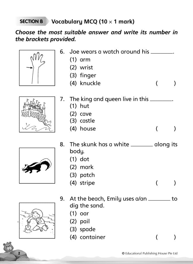 Primary 1 English Class Tests